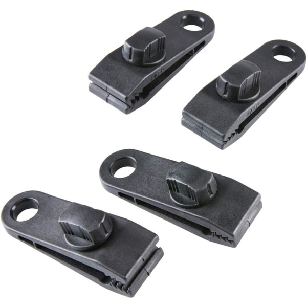 Tarp Clips, Heavy Duty tumskruv, Stark Lock Grip tältklämmor för presenningar, Outdoor Camping Caravan Canopies Bilskydd, black