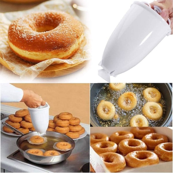 Apofly Plast Donut Maker Form Mini Donut Maker Machine Churro Maker för bakverk Bake Ware (Vit) 2st