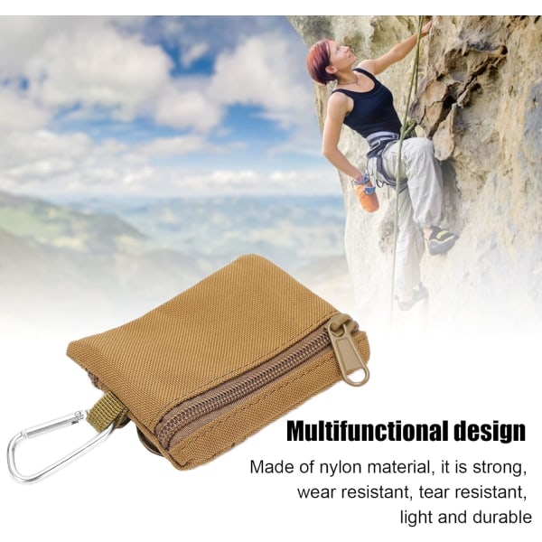 Plånbok, Tactical Molle EDC Pouch Range Bag Medical Organizer Bag Militär liten plånbok Herr midjeväska för sport clay color