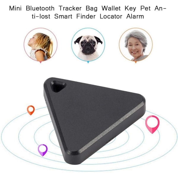 2st Mini Bluetooth Tracker Anti-förlorad Smart Finder Locator Larmnyckel Kids Pet GPS Finder (vit, svart, grön, blå) black