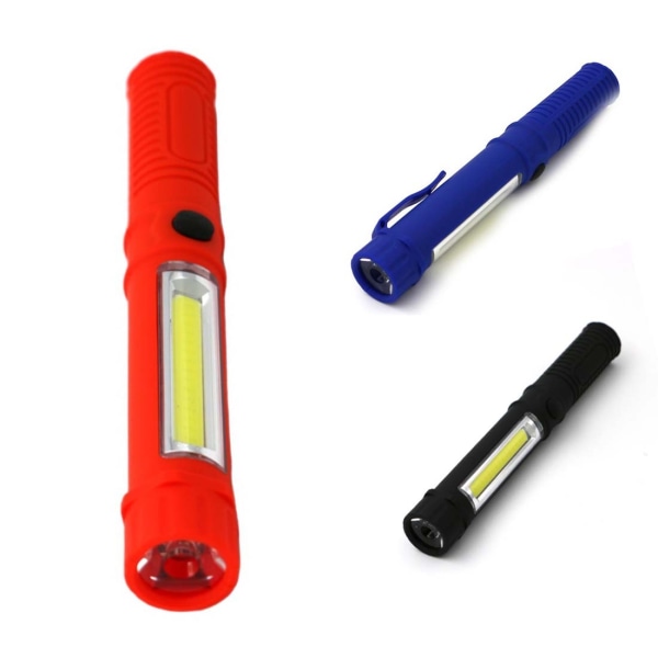 Bärbar Mini Pen Light Arbetsinspektionslampa COB LED Multifunktion Underhållsficklampa Handfackla Lampa Använd 1st red