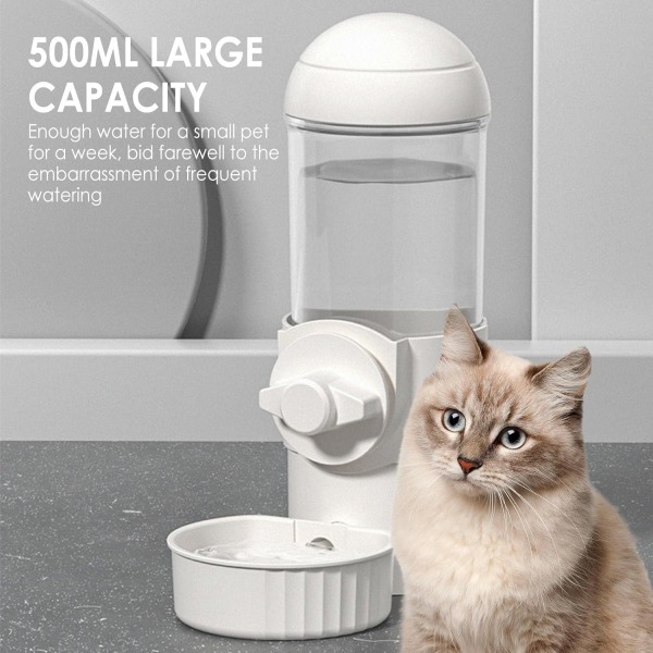 Automatisk husdjursskålar bur 1 st Automatisk katthundsvattendispenser, vattenflaska matbehållare för små medelstora Do