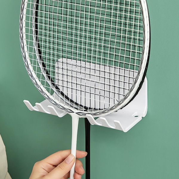 Väggmonterad racketställ Tennisracket hållare med små krokar H