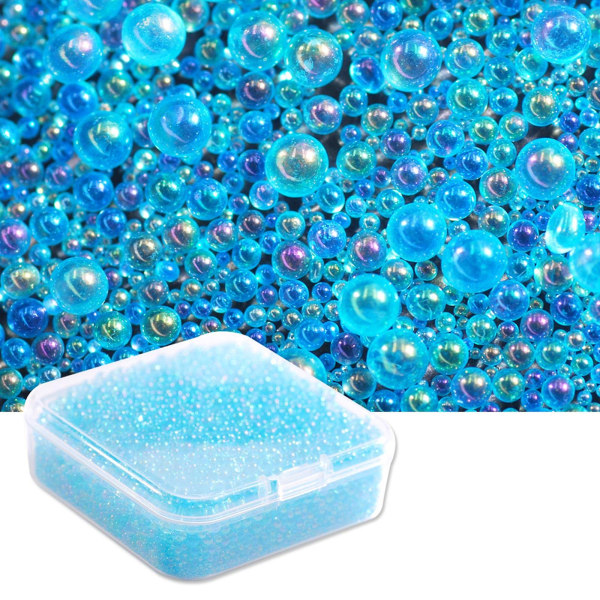 90g/låda Mini Bubble Beads för Uv Resin Filler Hartsfyllning Diy Nail Art Decor