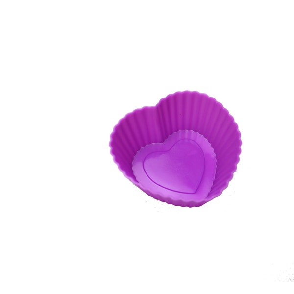20 st silikonbakmuggar Silikonstjärna Hjärtform Cupcake Muffins bakformar bra för äggtårtapuddingar Jelly Cake B