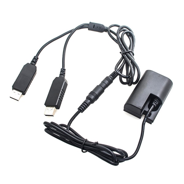 Dr-e6 Dummy Batteri Dubbel USB kabel för 5d2 5d3 5d4 6d 60d 70d 80d kamera