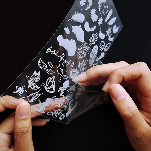 Gör-det-själv fyllningsmaterial White Water Ripple Sticker Resin Craft för smyckestillverkning
