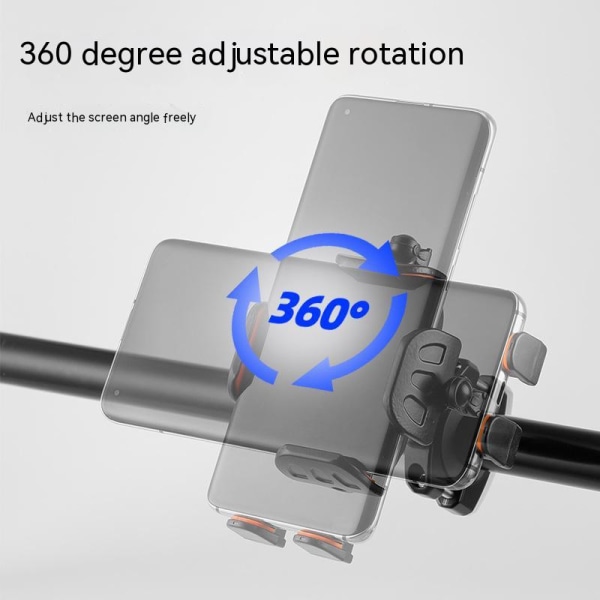 Telefonhållare Multifunktionell för Motorcyklar och Elcyklar Vridbar och Halkskyddad Cykelhållare för Ridutrustning black Mirror mount