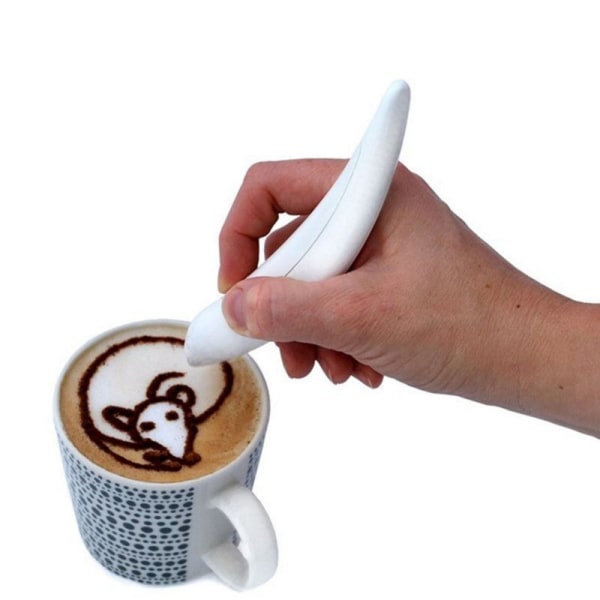 Latte Pen Elektrisk kaffepenna Spice Pen Fungerar med kanel/salt/vitt socker/fina kaffemalar yellow