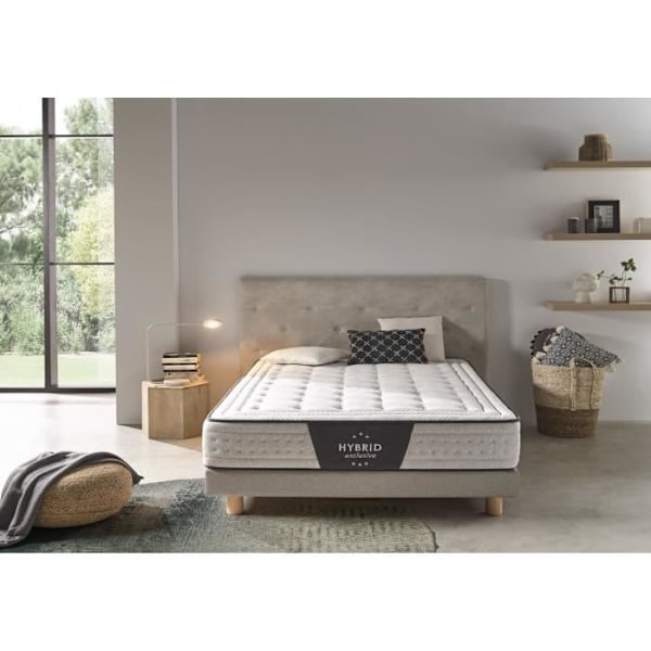 Eksklusiv hybrid springmadras pose 70x190 Medium høj fasthed. ECCOX Vit