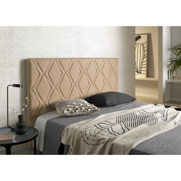 Hovedgærde - ECCOX - Rubí - Similicuir - 160 cm - Camel - Klassisk design Kamel