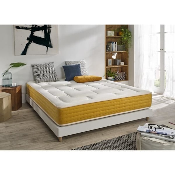 Matta 80x180 cm Visco Luxury Elite GOLD H21 tjocklek 21 cm +/-2 Medelhög-fasthet. ECCOX Vit