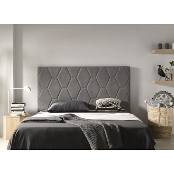 Hovedgærde - ECCOX - Ágata - Aquaclean stof - Grå - 135 cm x 115 cm x 8 cm Grå