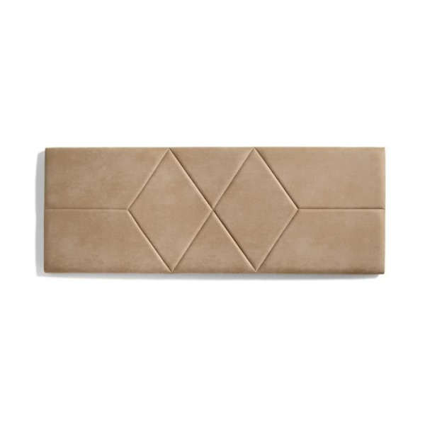Hovedgærde - ECCOX - To Diamanter - Anti-pleje - 112x57 cm - Farve Lys Camel Kamel