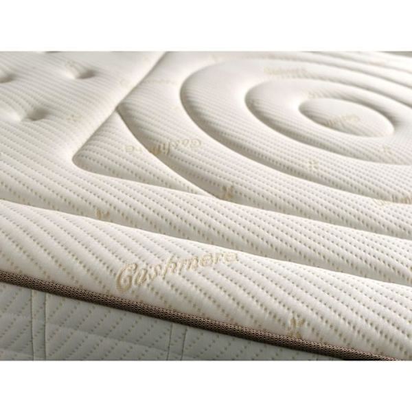 Madrassin 120x180 cm Elastic Memory Skum Imperial Cashmere naturlige fibre tykkelse 26 cm +/- 2 Fasthed middel til høj. EC