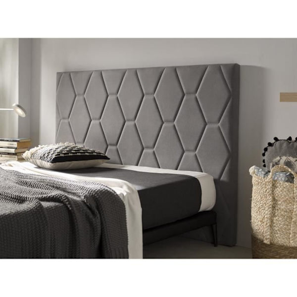 Hovedgærde - ECCOX - Ágata - Aquaclean stof - Grå - 135 cm x 115 cm x 8 cm Grå
