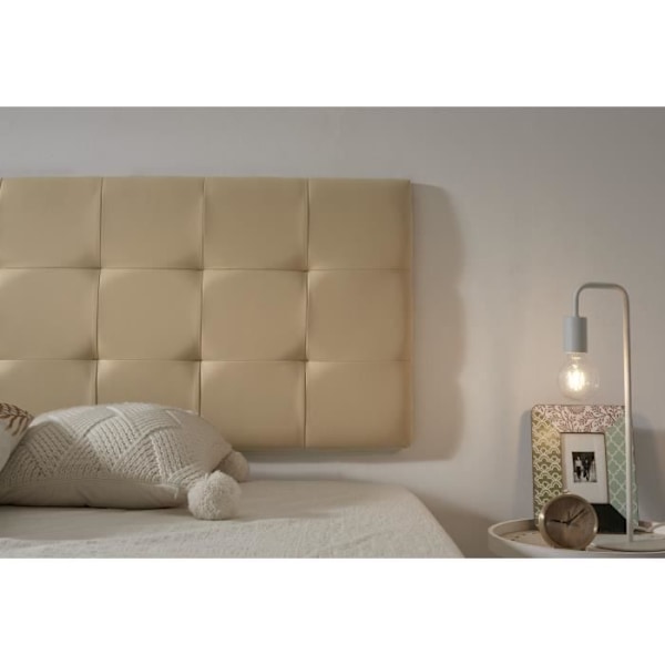 Hovedgavl - ECCOX - Capitone - Similicuir - 112 x 57 x 5 cm - Moderne design Kamel