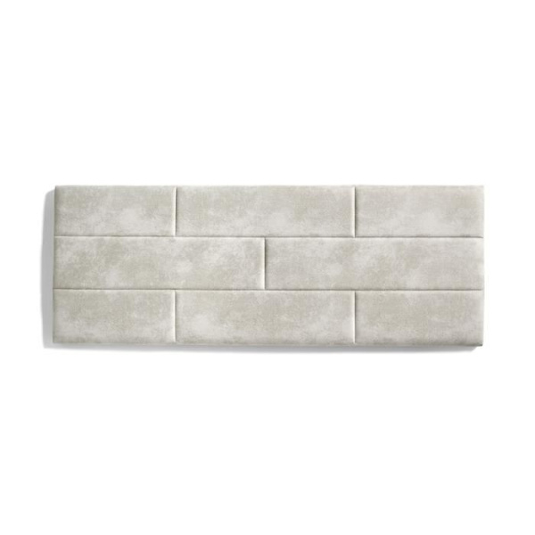 Hovedgærde - ECCOX - 112x57x5 - Stof Anti-Plet - Moderne Design - Hvid Vit