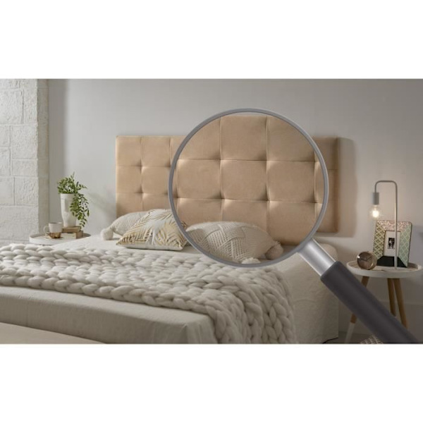 Hovedgærde - ECCOX - 105 Capitone - Stof Anti-Flekk - 112x57x5cm - Lys Camel Kamel
