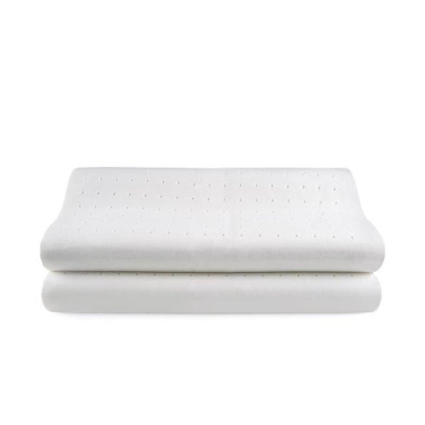 Förpackning 2 High-End Visco perforerade livmoderhalskuddar 1 enhet 40 x 70 x 13 cm Medium Fasthet Ergonomisk Färg Vit. ECCOX