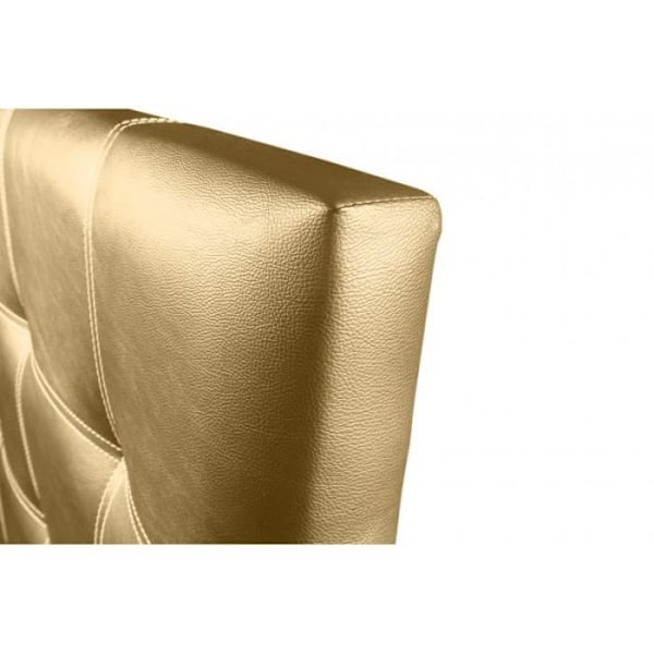 Iris sänggavel i guld konstläder 160 gyllene