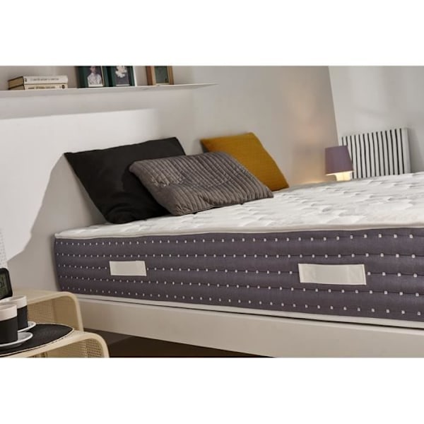 Madrass 140x190 cm Pocketfjedre Memory Nature med 5 cm Gel Hukommelsesskum + Grafen + Supersoft tykkelse 30 cm +/-2