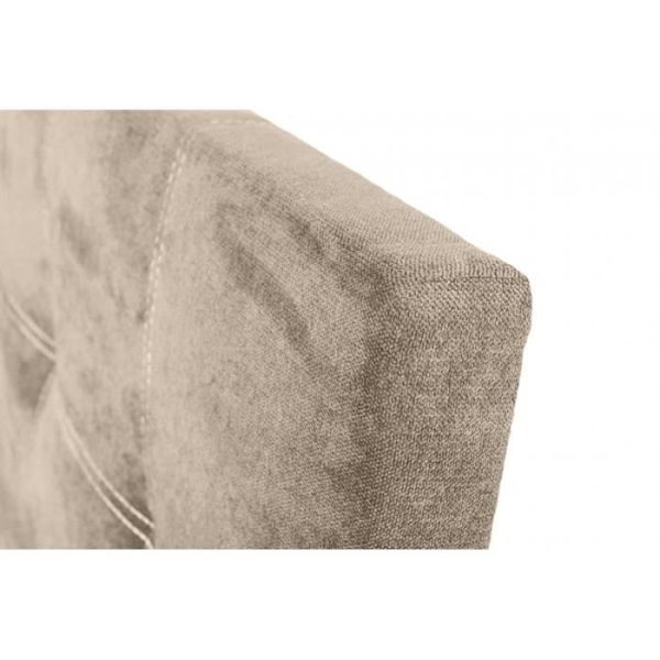 Iris 100 sengegavl i beige stof Beige