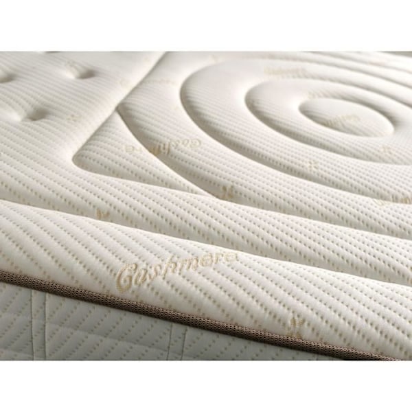 Seng 90x190 cm Hukommelsesskum Elastic Imperial Cashmere naturfibre tykkelse 26 cm +/- 2 Mellem til høj fasthed. ECC