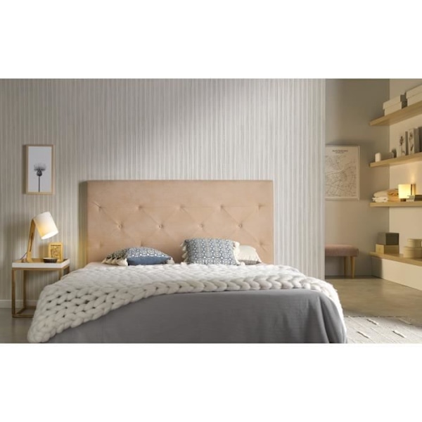 Zafiro sengegavl til seng 100 i kamelstof 115x115x8. ECCOX Kamel