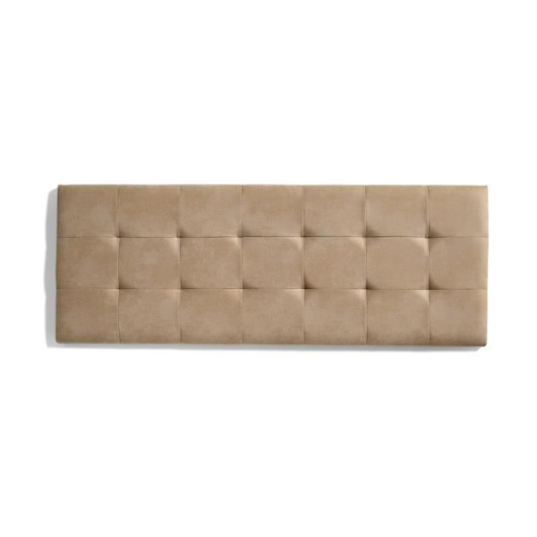 Sengegavl 90 Capitone Check Anti-Stain Stof 112x57x5cm Light Camel. ECCOX Kamel