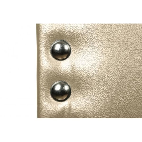 Lily sengegavl i beige imiteret læder 90 Beige