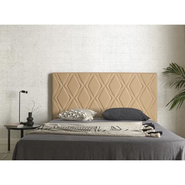 Hovedgærde - ECCOX - Rubí - Similicuir - 160 cm - Camel - Klassisk design Kamel