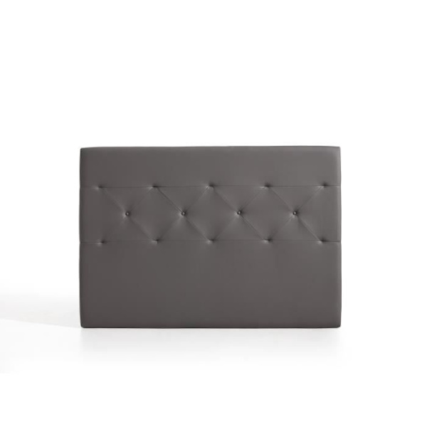 Sänggavel - ECCOX - Zafiro - Syntetläder - Grå - 154x115x8 cm Grå