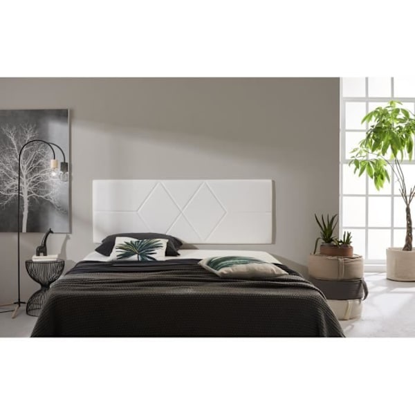 Hovedgavl - ECCOX - 112 x 57 x 5 cm - Syntetisk læder - Skumfyld - Hvid Vit