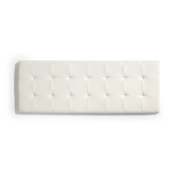 Huvudgavel - ECCOX - 152 x 57 x 5 cm - Syntetläder - Modernt design - Vit Vit