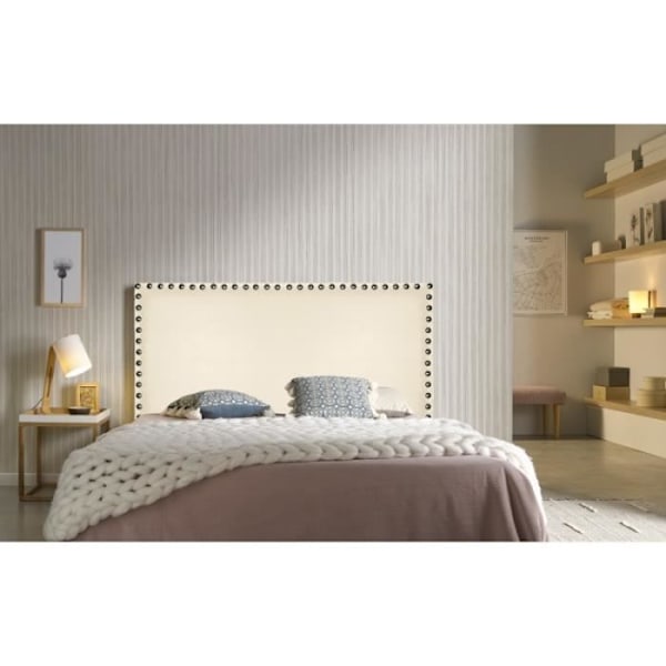 Lily sengegavl i beige imiteret læder 90 Beige