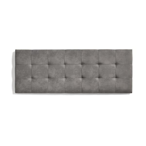 Sengegavl til 120 Senge Capitone Anti-stain Check Stof 152 x 57 x 5 cm Skumpolstring og Rygforstærkning Grå Farve. ECCOX Grå