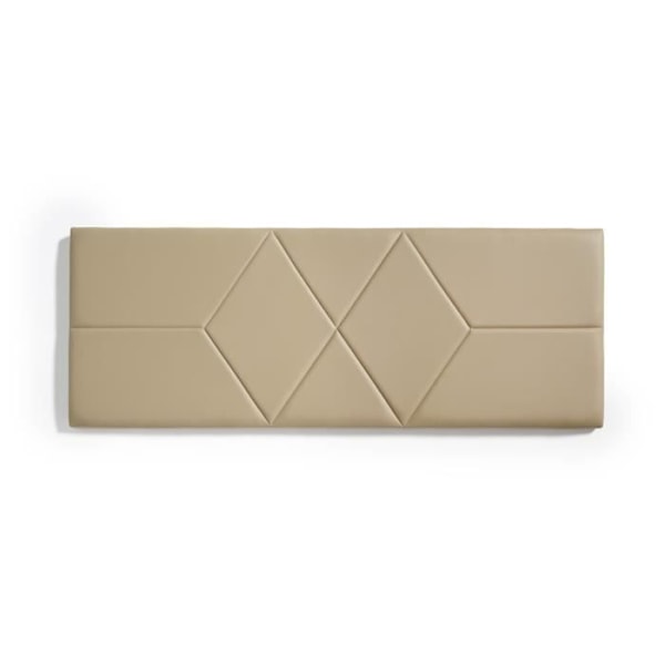 Hovedgærde - ECCOX - 152 x 57 x 5 cm - Syntetisk læder Camel - Skumfyld - Moderne design Kamel