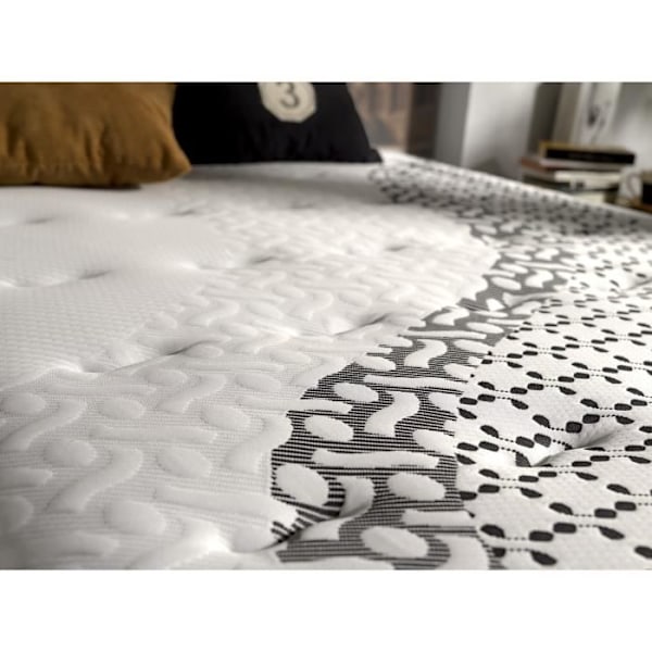 Madrass 140x190 Brooklyn Paradise Memory foam Höjd 24cm ± 2 Anti-mite Andas. ECCOX Vit
