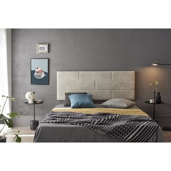 Hovedgavl - ECCOX - 112x57x5 - Pletresistent Stof - Moderne Design - Offwhite Vit