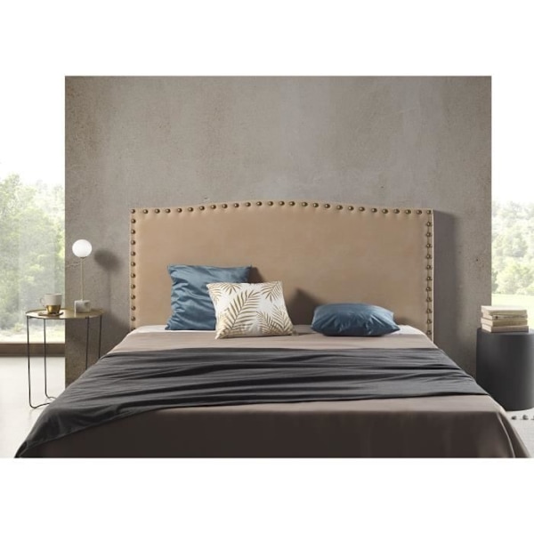 Ambar sengegavl i kamelstof til seng 120154x115x8. ECCOX Kamel