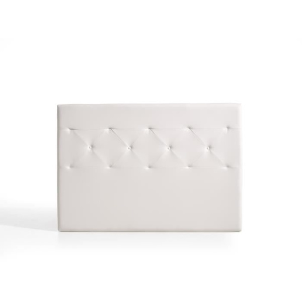 Hovedgærde - ECCOX - Zafiro - Hvid kunstlæder - 115x115x8 cm - Aquaclean pletfri Roto vit