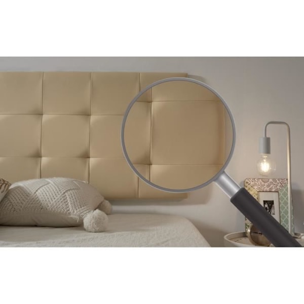 Hovedgavl - ECCOX - Capitone - Similicuir - 112 x 57 x 5 cm - Moderne design Kamel