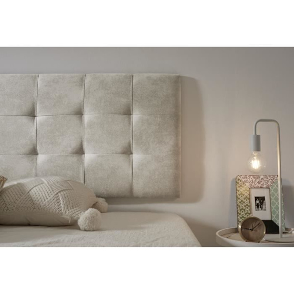 Hovedgavl - ECCOX - 112x57cm - Stof der modstår pletter - Moderne design - Hvid marmor effekt Vit