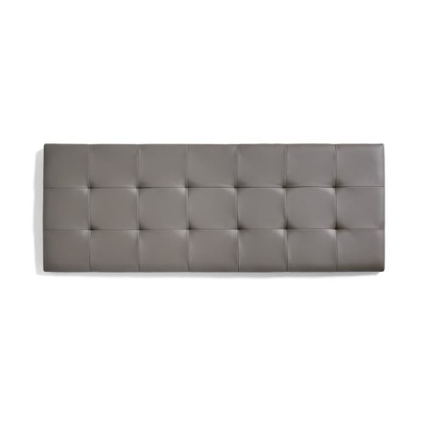 Sengegavl til 110 kvadrat seng i Capitone imiteret læder 112 x 57 x 5 cm Grå. ECCOX Grå
