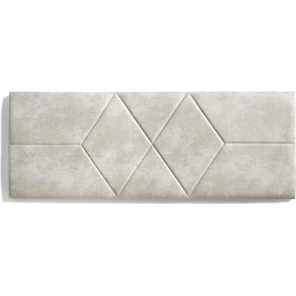 Sengegavl til 120 senge To Diamanter i Anti-Stain Stof 152 x 57 x 5 cm Farve Hvid Grå Granit Effekt. ECCOX Vit