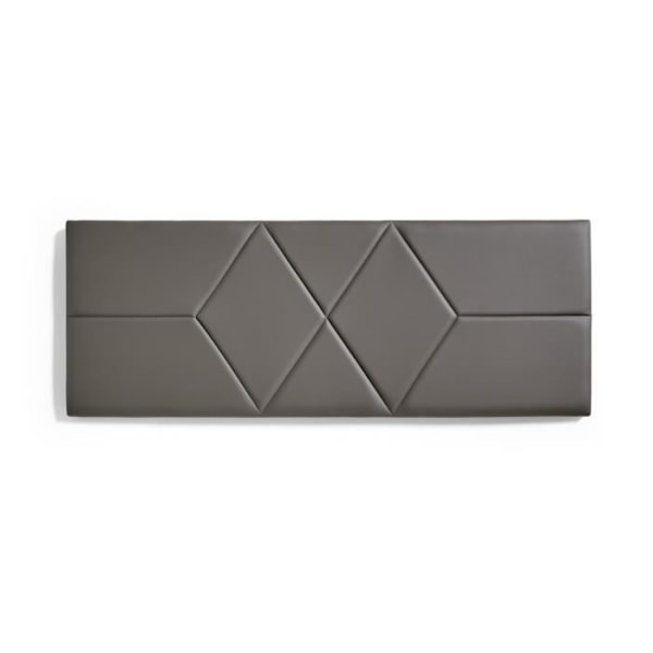 Sänggavel för 120 säng Två diamanter i konstläder 152 x 57 x 5 cm Skumstoppning Grå färg. ECCOX Grå