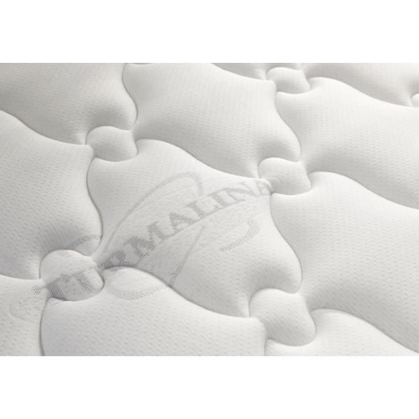 Madrass 105x200 cm Minnesskum Luxury Turmalin tjocklek 25 cm +/- 2 överdel 4 cm Minnesskumelastica plus super Vit