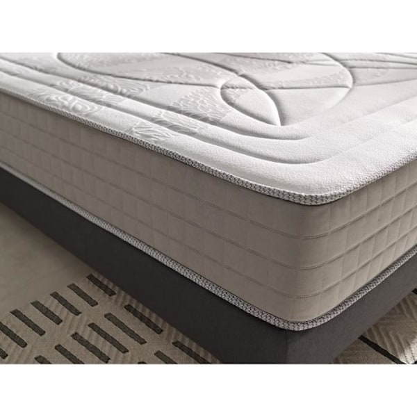 Madrass 135x190 Dubbelsidig Lyx Olympus memory foam Höjd 23 cm +/- 2 Medel-Hög fasthet. ECCOX Vit