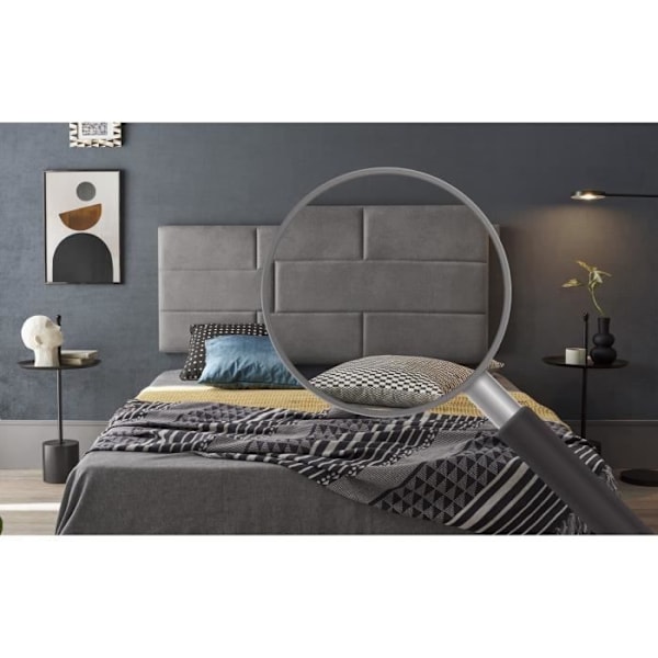 Hovedgærde - ECCOX - 112x57x5cm - Stof antislid - Moderne design - Grå Grå